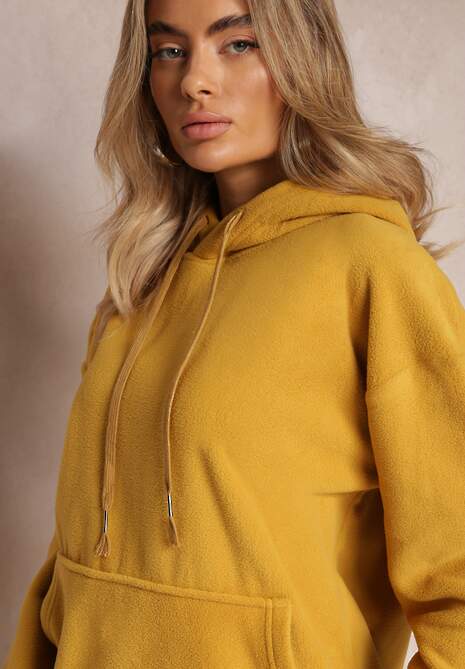 Żółty 2-częściowy Komplet Dresowy z Bluzą i Spodniami Maddeve