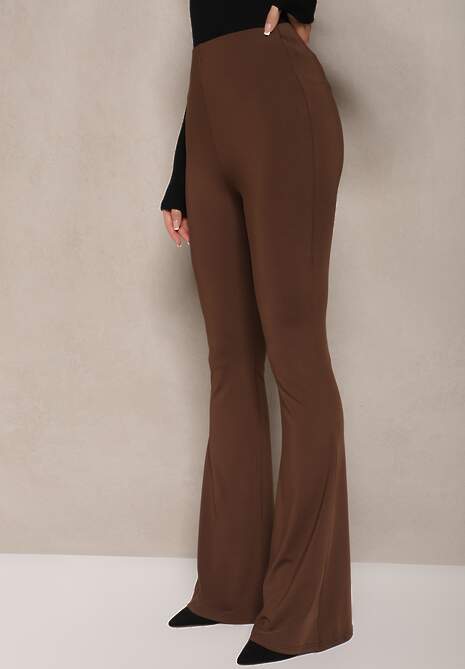Brązowe Spodnie Dzwony Efralicea