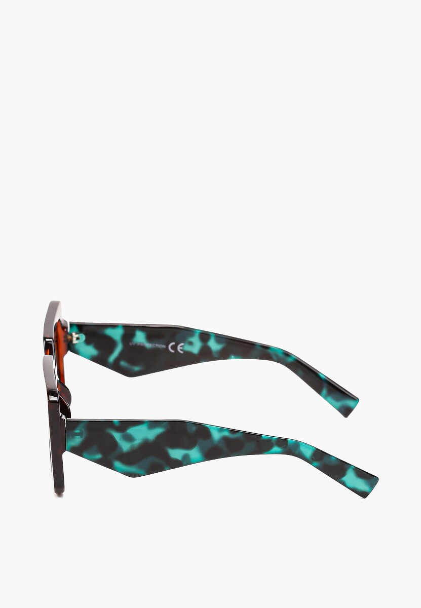 Brązowe Okulary Przeciwsłoneczne z Filtrem UV o Kwadratowym Kształcie Missarina