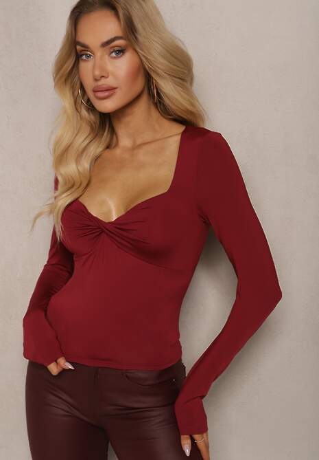 Bordowa Bluzka Astesilea