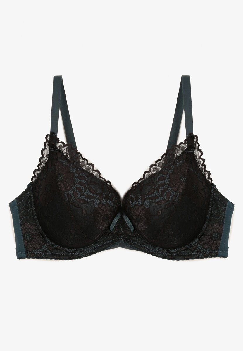 Ciemnozielony Koronkowy Biustonosz Full Cup Lanomira