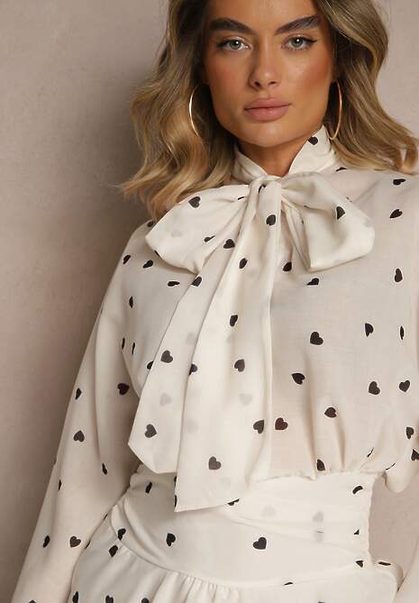 Beżowa Sukienka o Rozkloszowanym Kroju z Nietoperzowymi Rękawami i Wiązaniem Mironaria