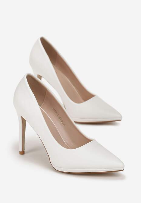 Białe Czółenka na Wysokiej Szpilce Veroza