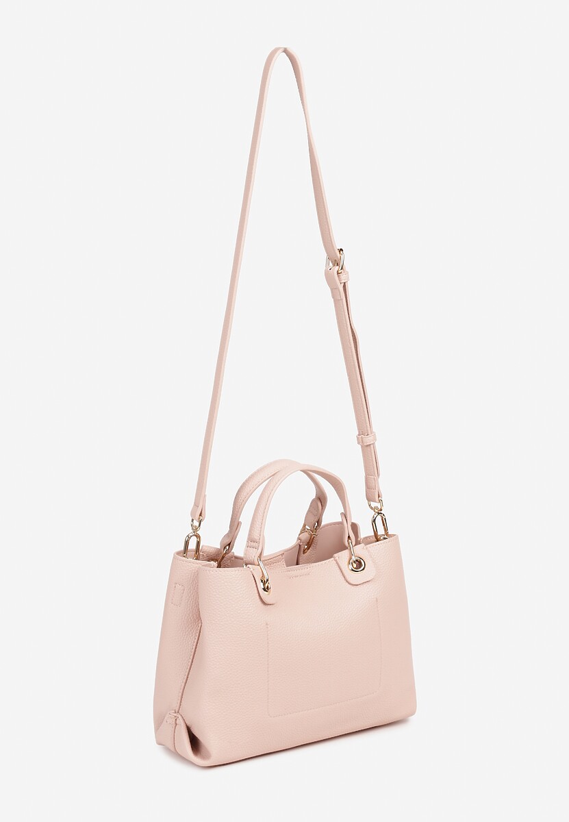 Różowa Torebka z Biżuteryjnym Łańcuszkiem i Rączką Erilaya