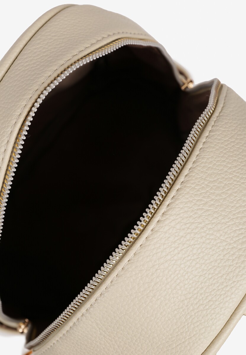 Beżowo-Kremowy Plecak z Metalicznym Zdobieniem Efarinia