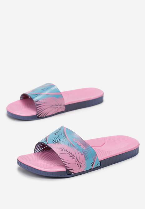 Granatowo-Różowe Klapki Durand
