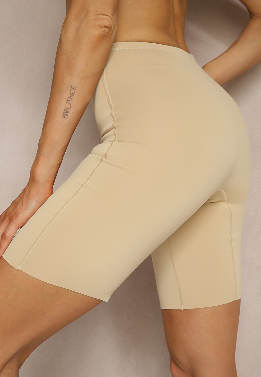 Beżowa Bielizna modelująca Majtki Typu Szorty High Waist Liradelle