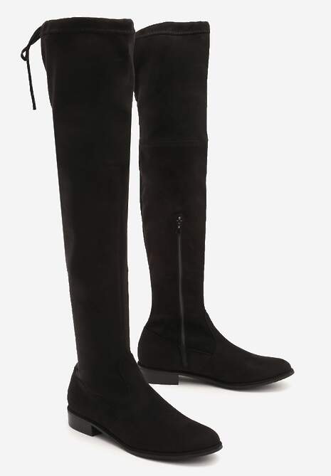 Czarne Zamszowe Kozaki Sorry Not Sorry