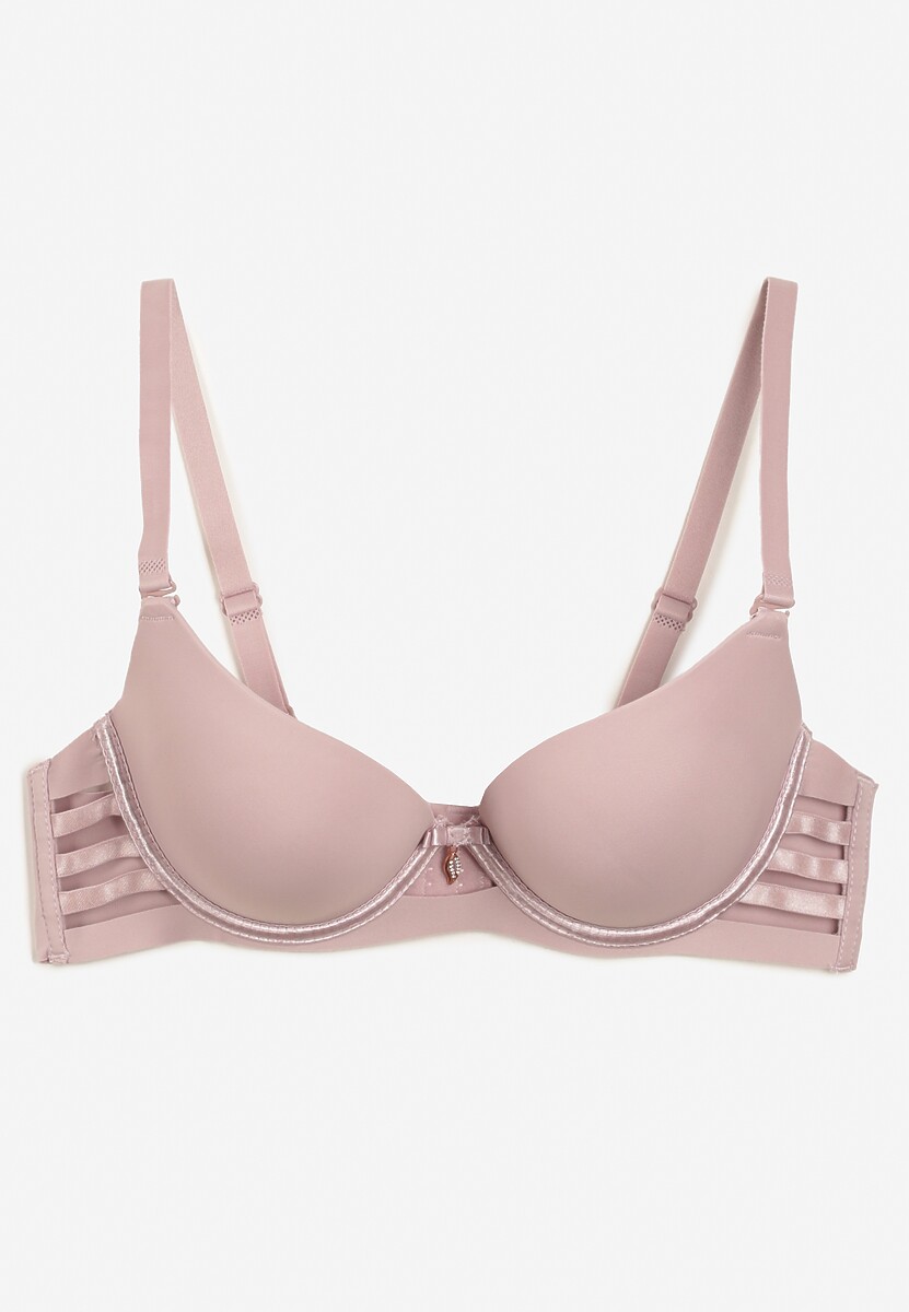 Jasnofioletowy Biustonosz Push Up z Regulowanymi Ramiączkami Dimarinsa