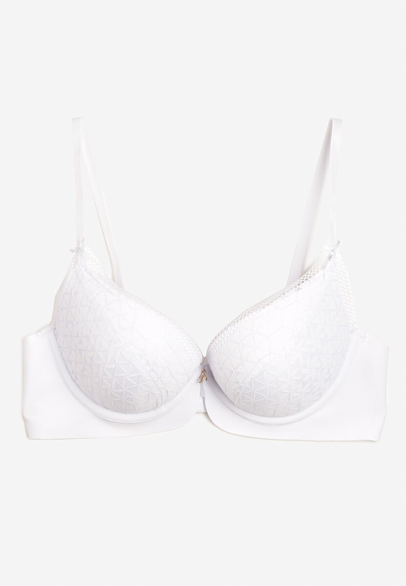 Biały Biustonosz z Drobną Zawieszką Ecrulia