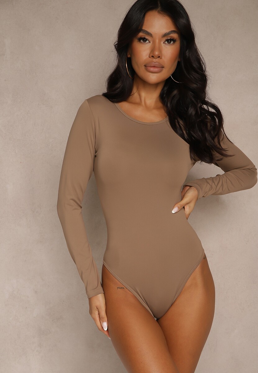 Brązowe Body o Dopasowanym Kroju Entila