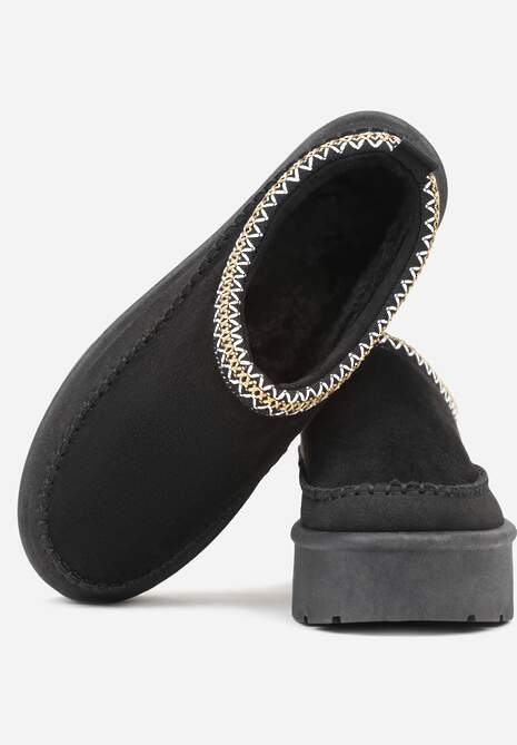 Czarne Śniegowce z Futrzanym Ociepleniem na Platformie Reiandea