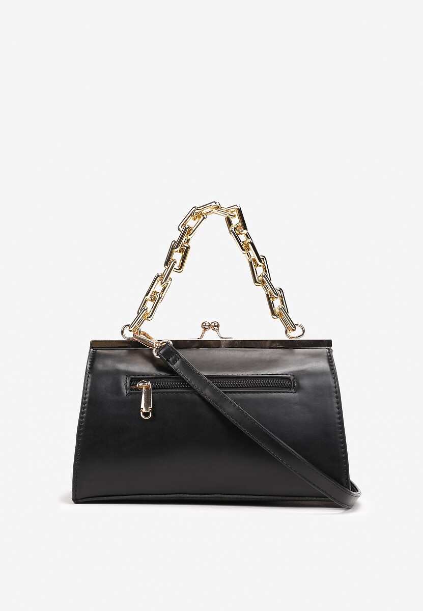 Czarna Torebka Pikowana z Łańcuchem Terendia