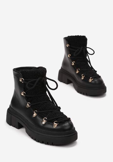 Czarne Traperki Venantia