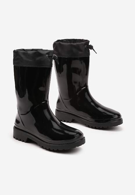 Czarne Kalosze Wykończone Ściągaczem Vimariel