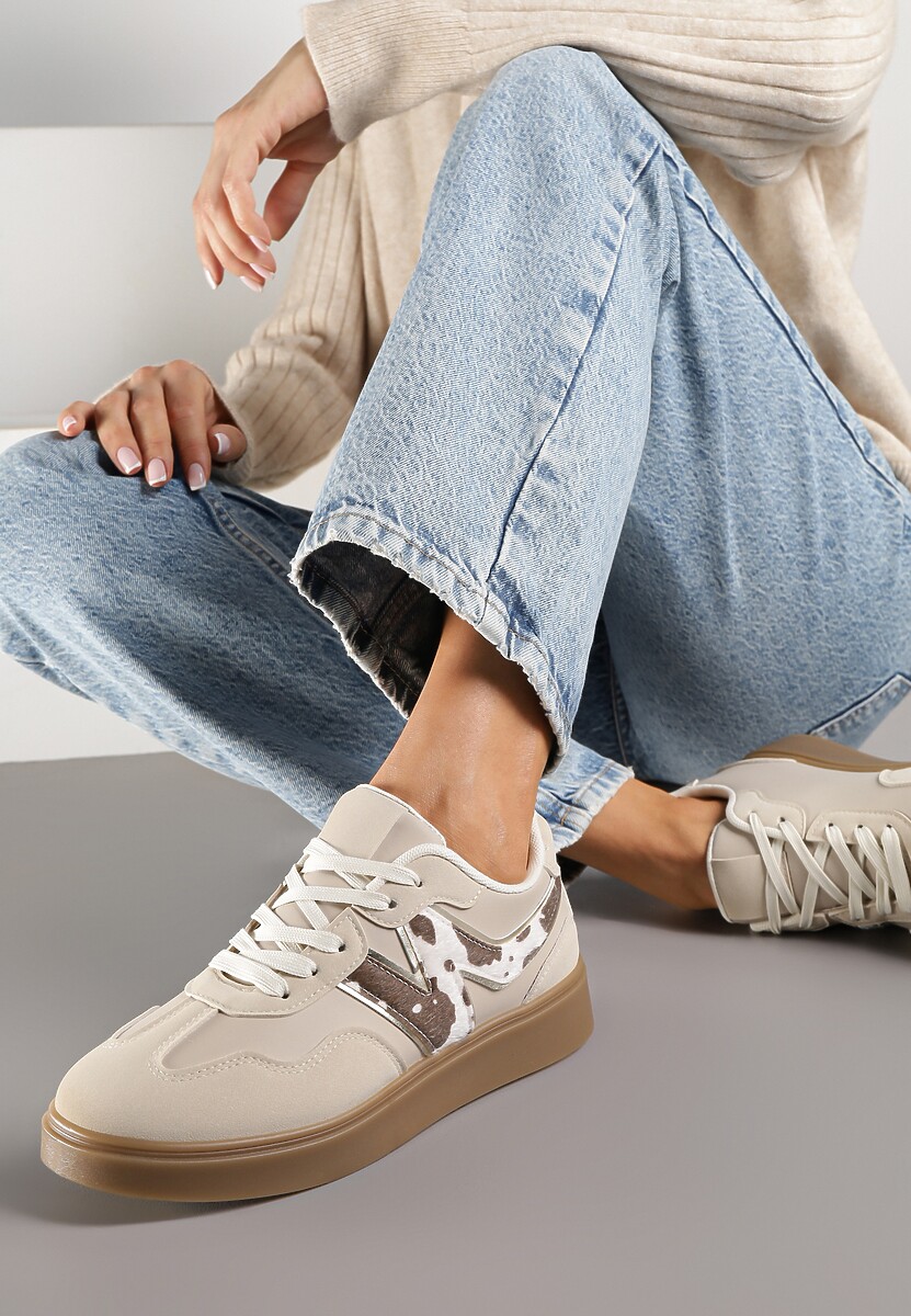 Czarne Sneakersy Ozdobione Geometrycznym Motywem Benike