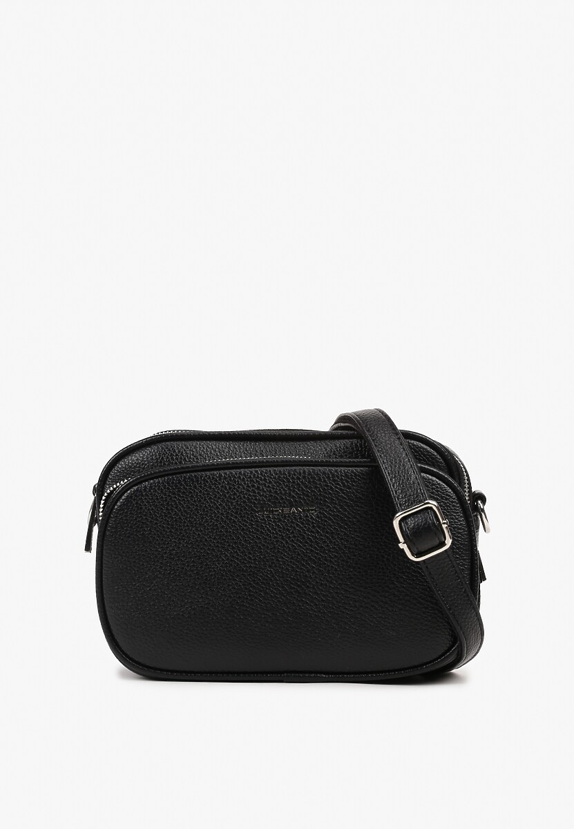 Czarna Dwukomorowa Torebka Typu Listonoszka Ellirin