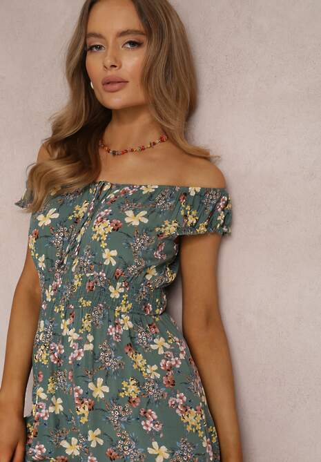 Zielony Kombinezon z Wiskozy Rumi