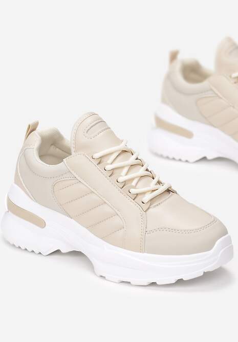 Beżowe Sneakersy Doreania