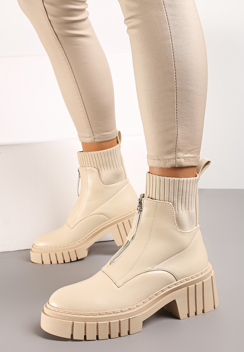 Beżowe Botki Hislop