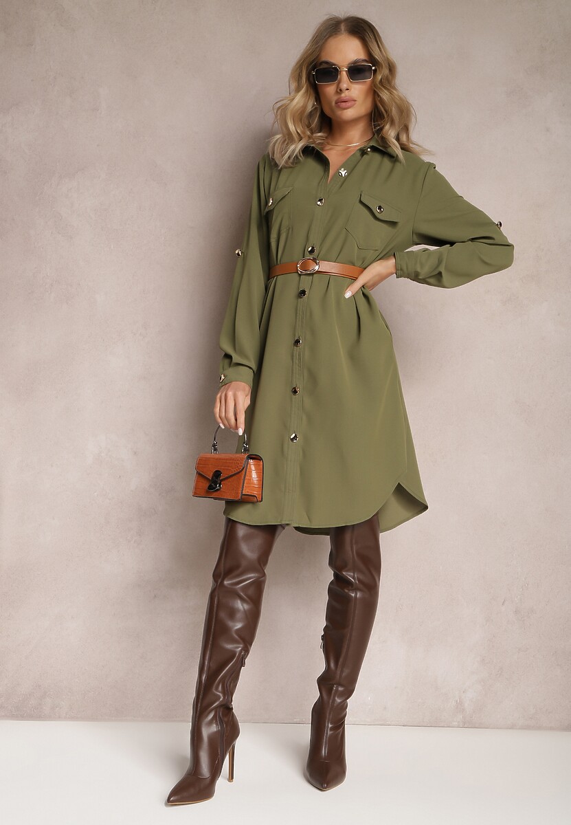 Ciemnozielona Sukienka Iylah