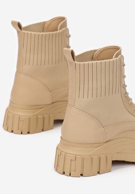 Beżowe Botki Deiniopis