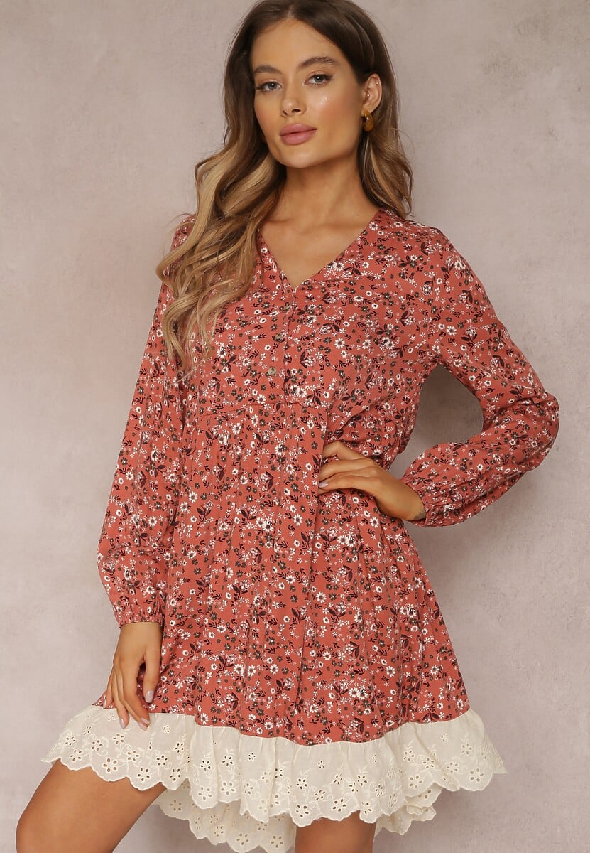 Pomarańczowa Sukienka Xylaene