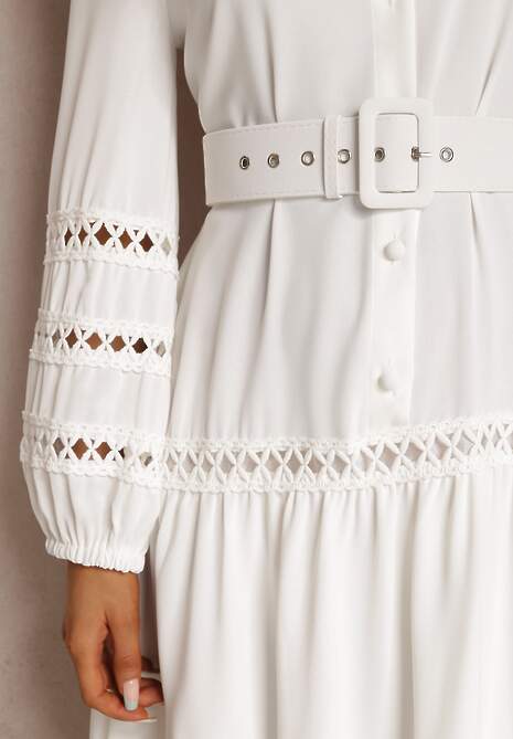 Biała Sukienka Basetes