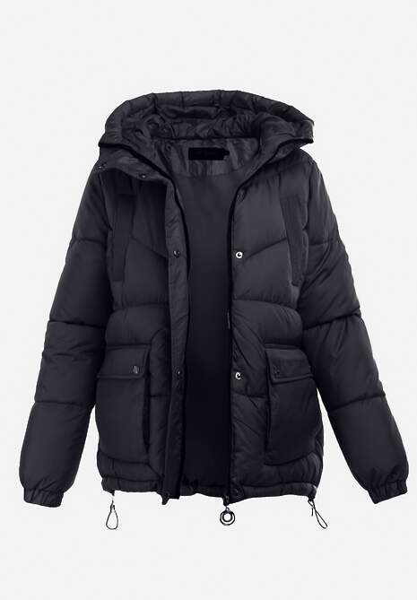 Granatowa Kurtka Pikowana Sabrino