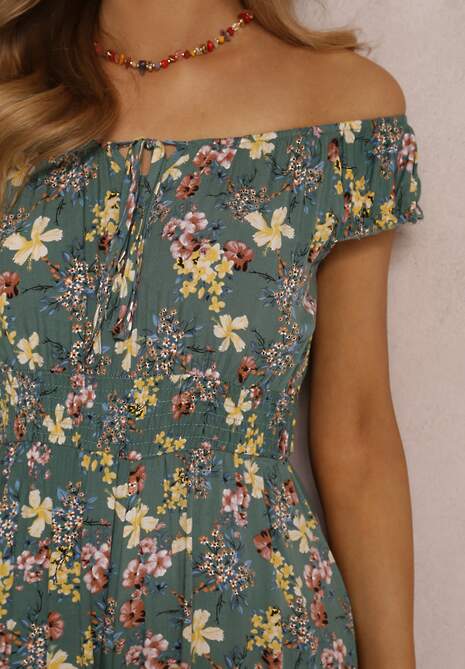 Zielony Kombinezon z Wiskozy Rumi