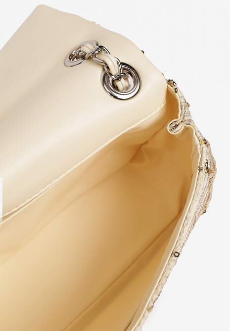 Złota Cekinowa Torebka na Łańcuszku Efanela