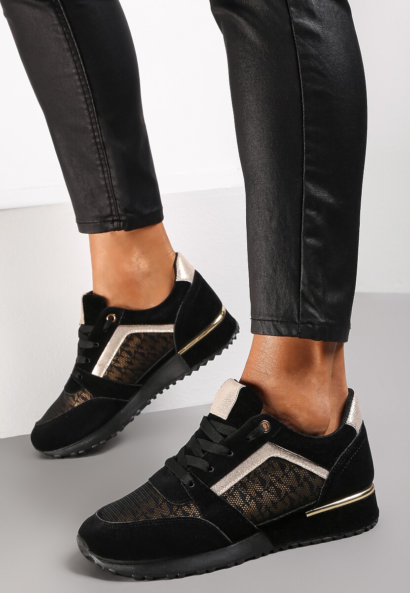 Czarne Sneakersy Rekke