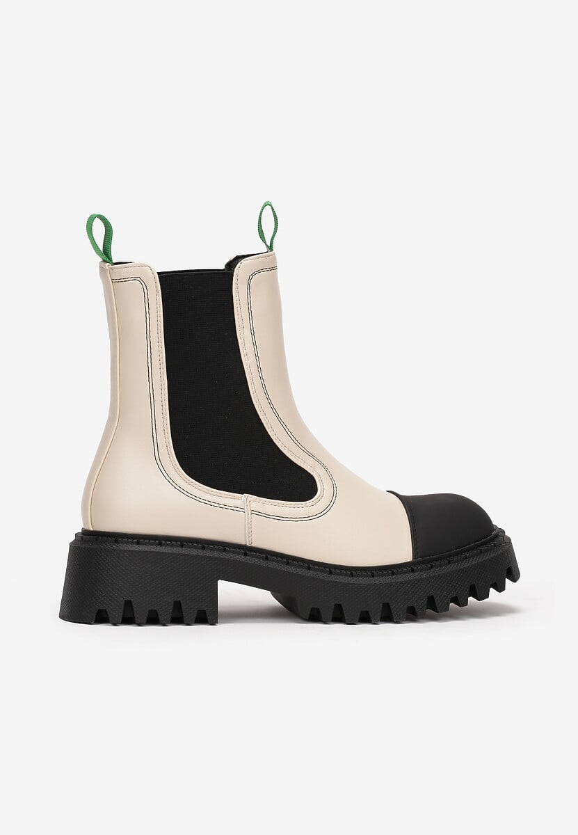 Beżowe Botki Victtorie