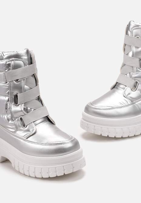 Srebrne Śniegowce na Grubej Podeszwie Kereza