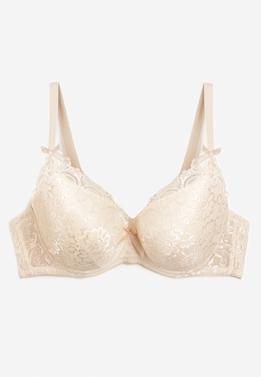 Czarny Usztywniany Biustonosz Koronkowy Typu Full Cup Dimarlaa