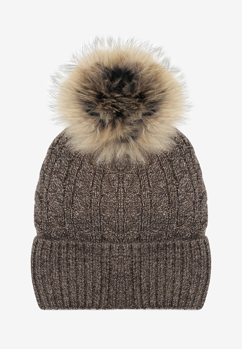 Ciemnofioletowa Czapka z Kaszmirem i Bawełną Don’t Leave Me