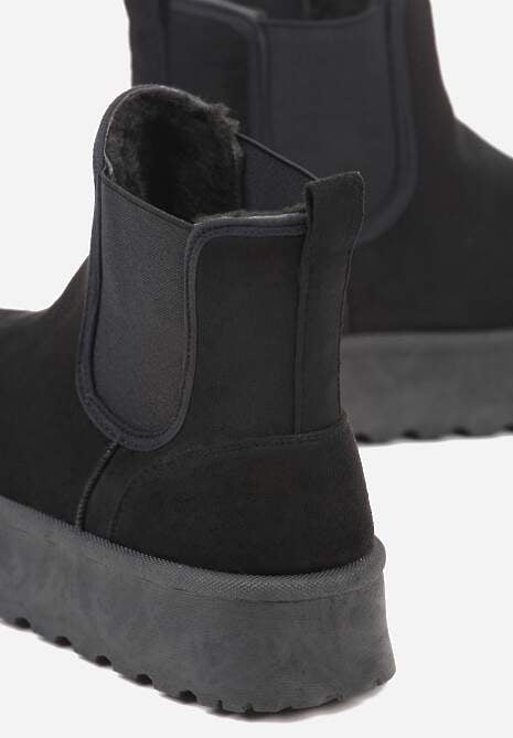 Czarne Śniegowce na Platformie Typu Sztyblety Ahelina