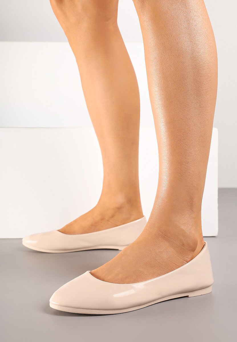 Beżowe Balerinki Nysaxise