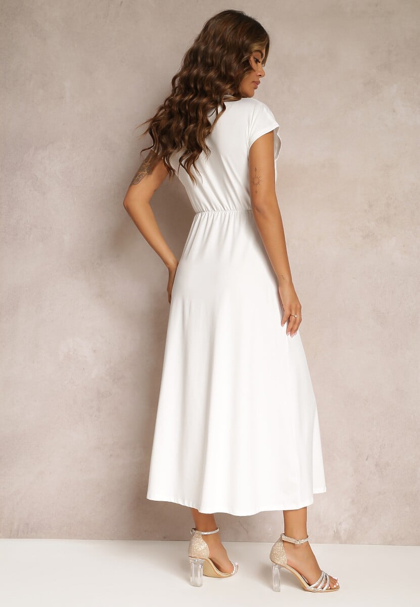 Biała Sukienka Kopertowa Appephone