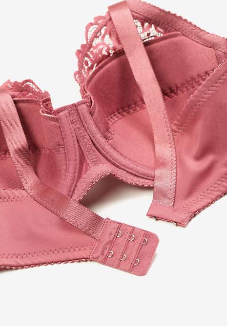 Różowy Biustonosz Typu Full Cup z Regulowanymi Ramiączkami Vikiirisa