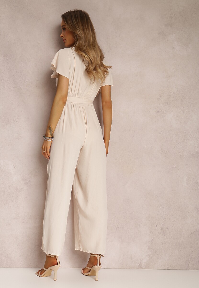 Jasnobeżowy Kombinezon z Wiskozy Zotolio