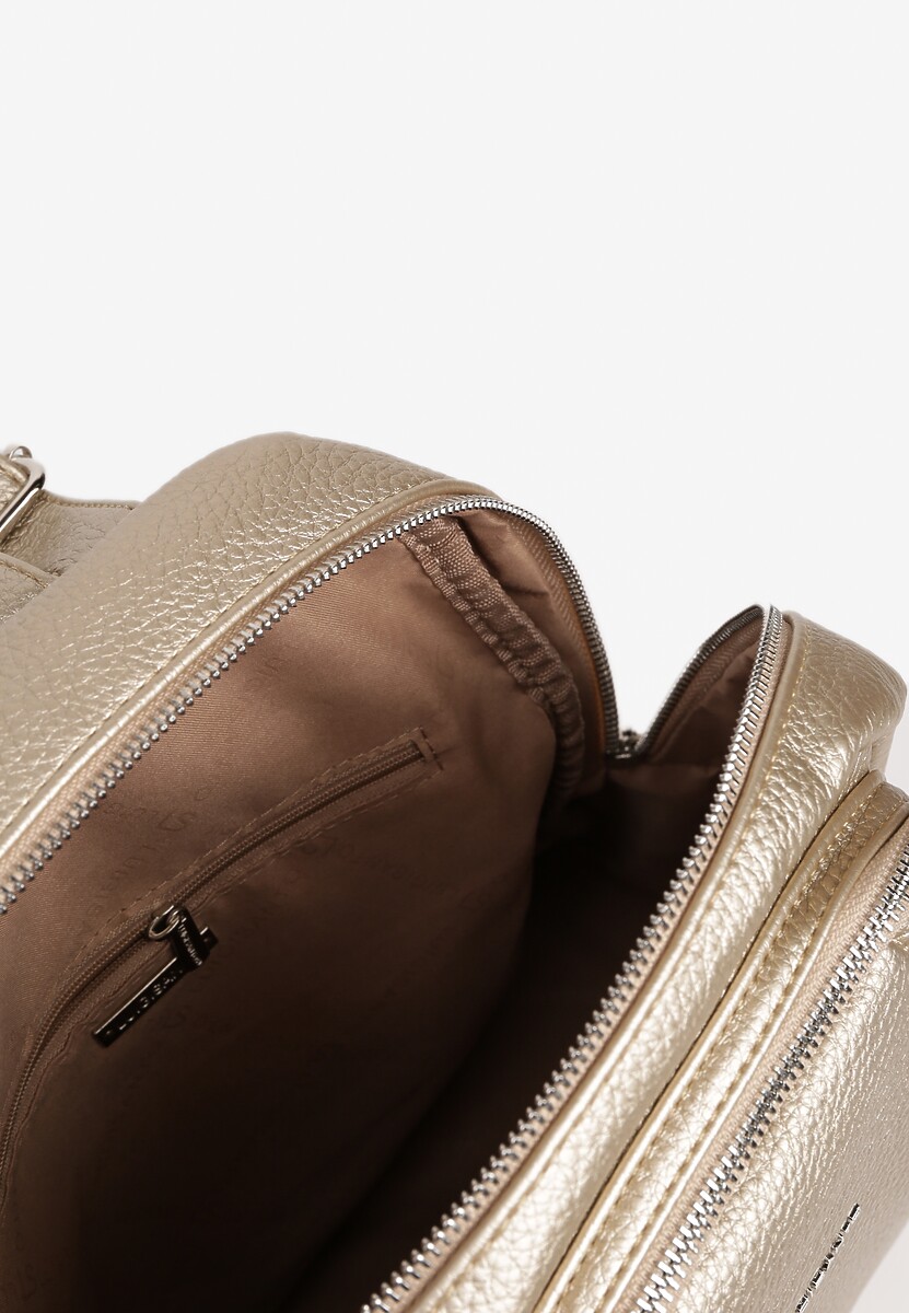 Złoty Plecak z Suwakami w Miejskim Stylu Nalionea