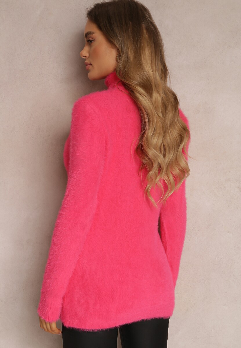 Różowy Golf Wełniany Cheki