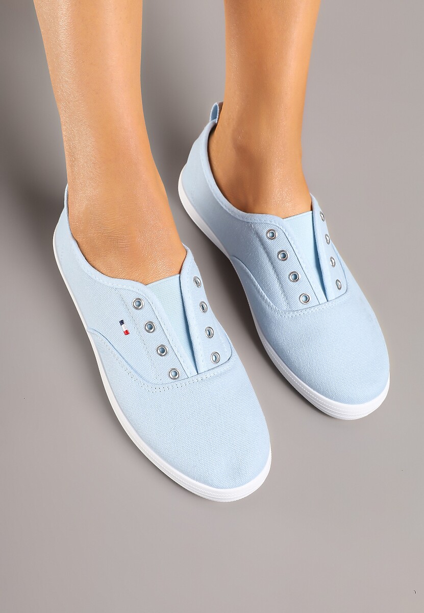 Jasnoniebieskie Wsuwane Tenisówki w Casualowym Stylu Sepessa