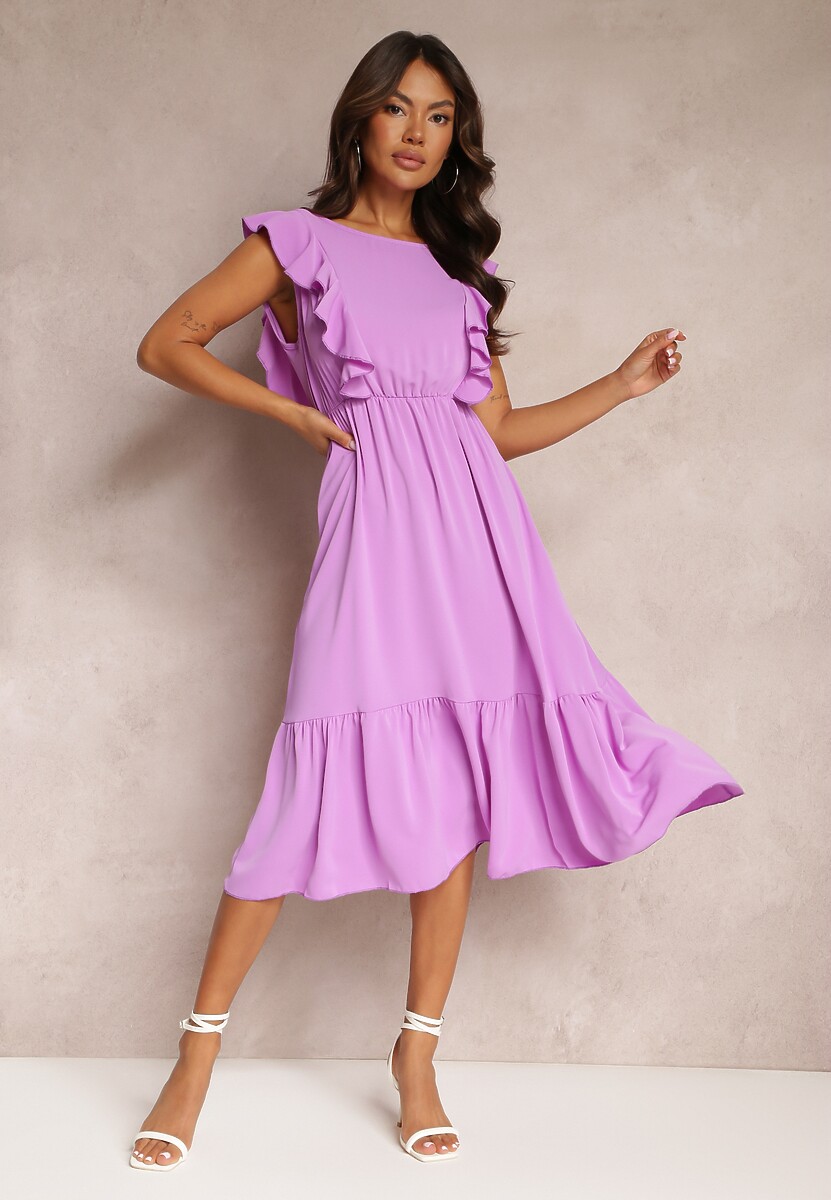 Ciemnofioletowa Sukienka Philonia