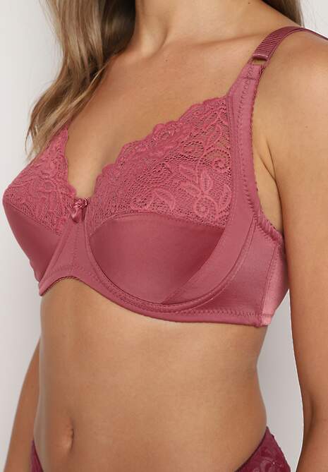 Różowy Biustonosz Typu Full Cup z Regulowanymi Ramiączkami Vikiirisa