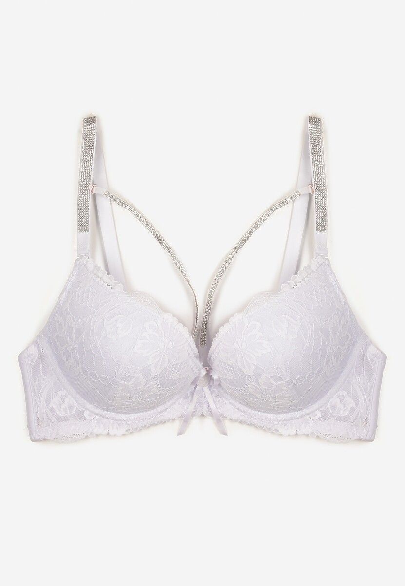 Biały Koronkowy Biustonosz Ozdobiony Kokardą Falzedia