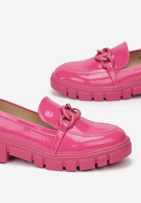 Fuksjowe Mokasyny ze Skórzaną Wkładką Iphiasne