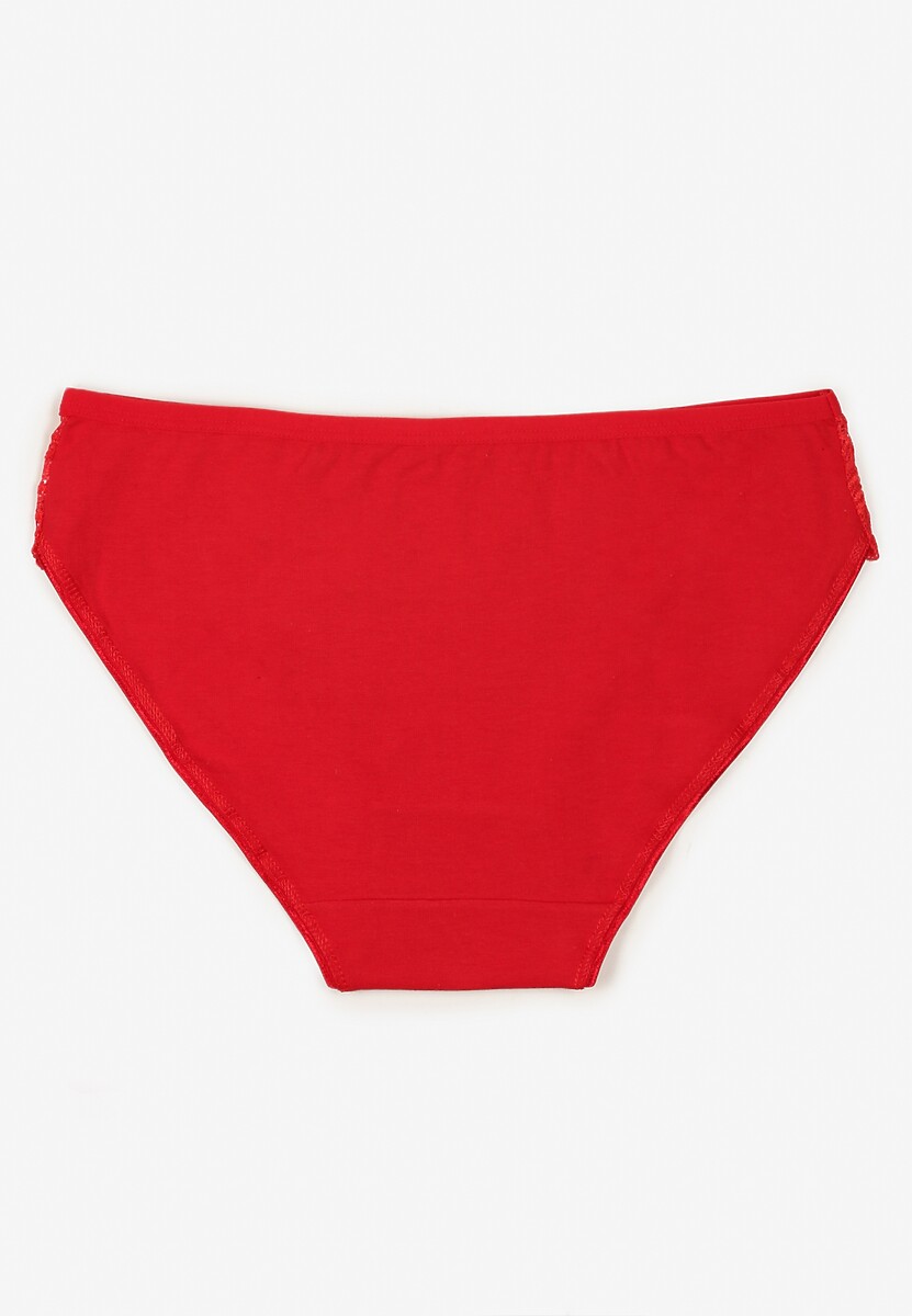 Czerwone Bawełniane Majtki Figi o Klasycznym Fasonie Venalice