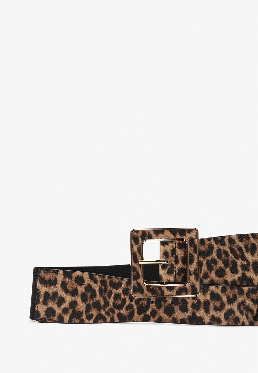 Brązowy Pasek Zdobiony Panterkowym Wzorem Neladwen